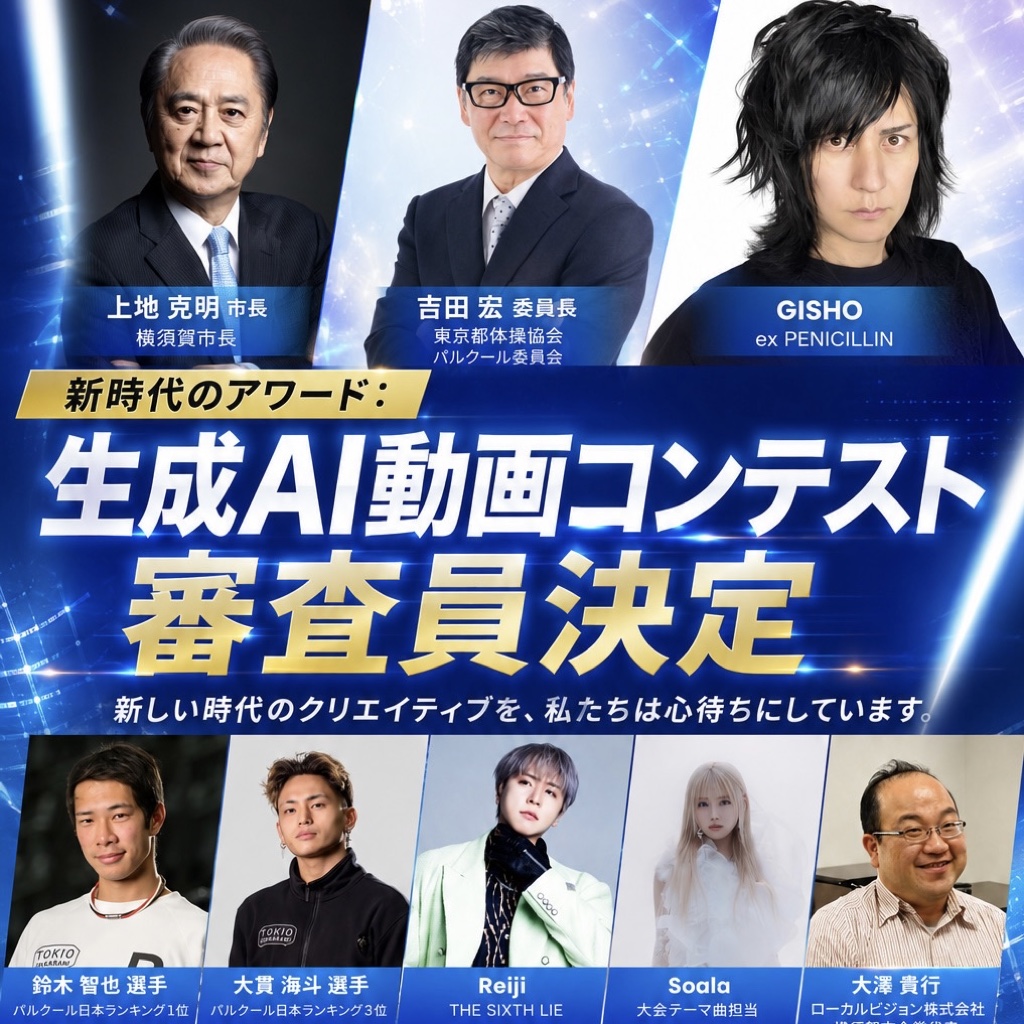 生成AI動画コンテストの審査員決定。新しい時代のクリエイティブを心待ちにしています。
